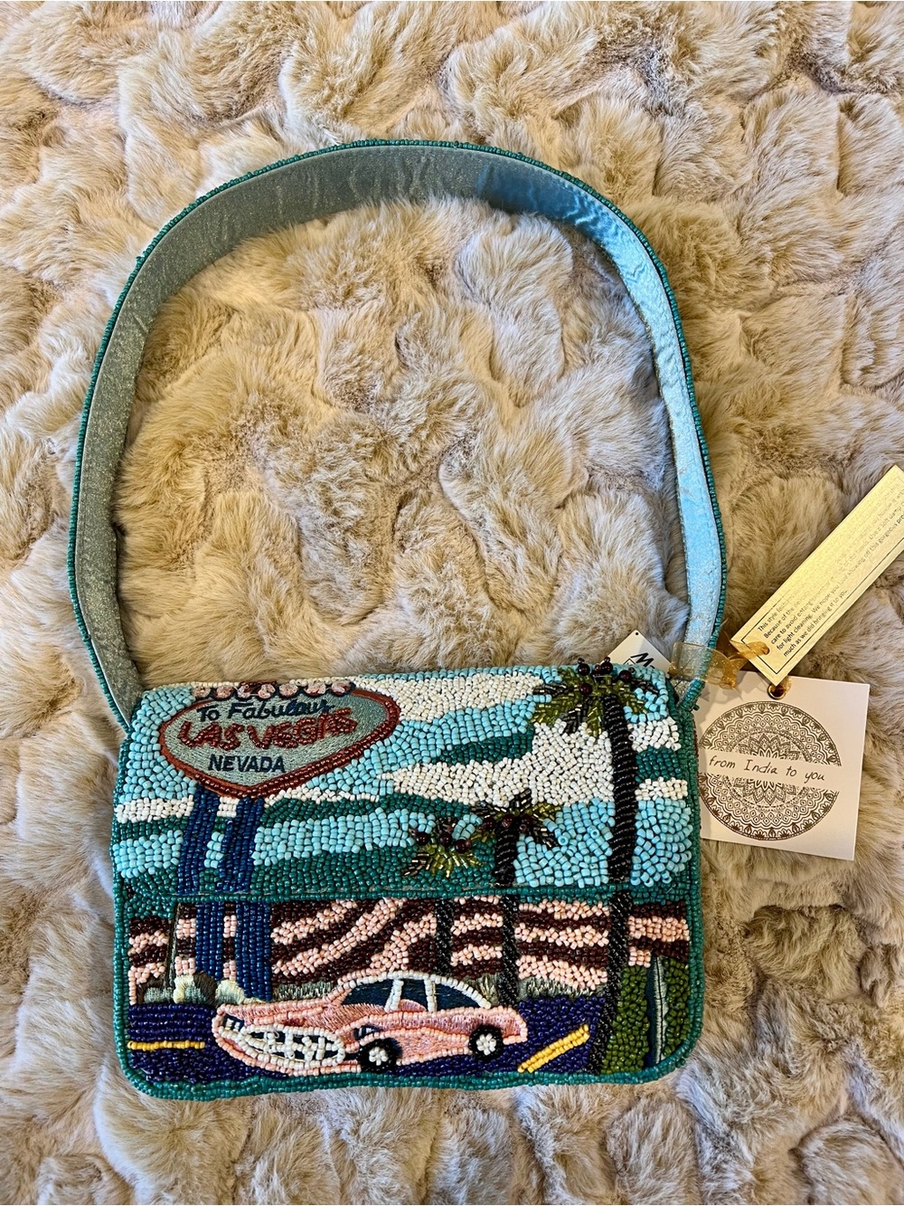 NWT Viral Welcome to Las Vegas Beaded Bag From India to You